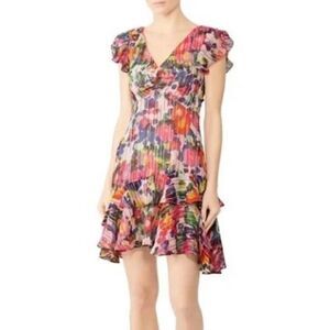 Saloni Catia Ruffle Tiered Mini Dress NWT Sz. 0